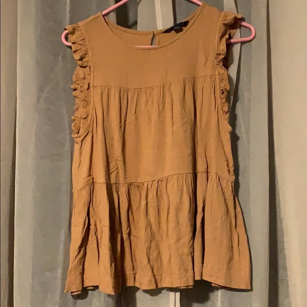 Layered peplum tank